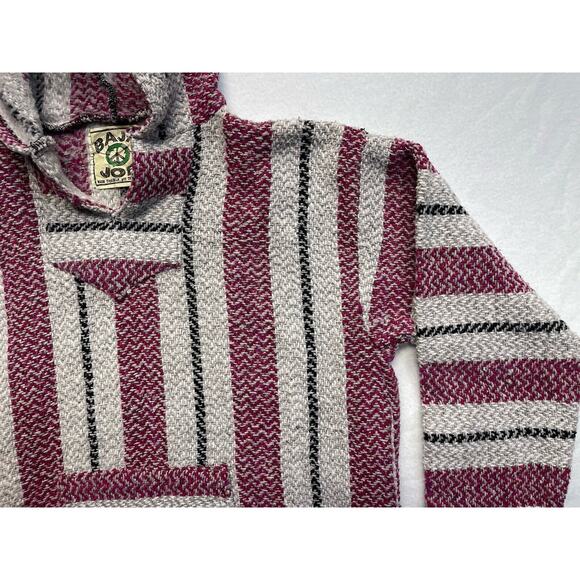 BAJA JOE Aztec Mexican Blanket Hoodie Drug Rug Pullover Hooded Sweatshirt XL - Picture 5 of 10